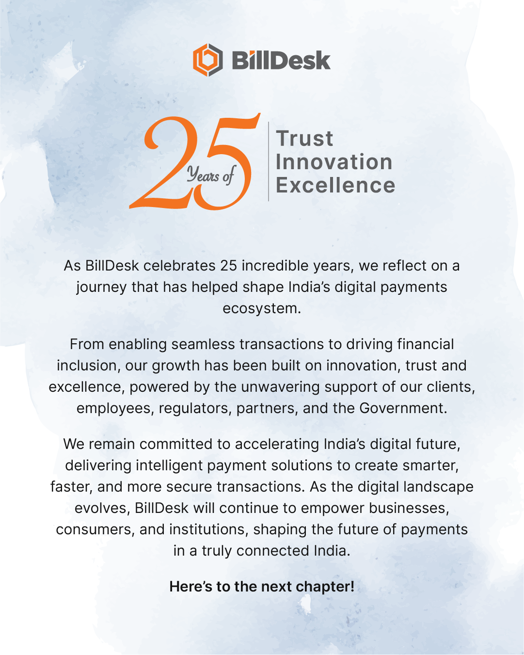 25 years of Silver Jubilee, BillDesk